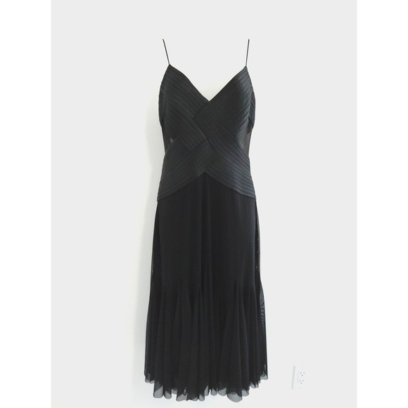 Dresses & Skirts - Evening Bandage‎ Corset Dress SMALL Black Mesh Flair Vampire Fairygoth VTG Sheer